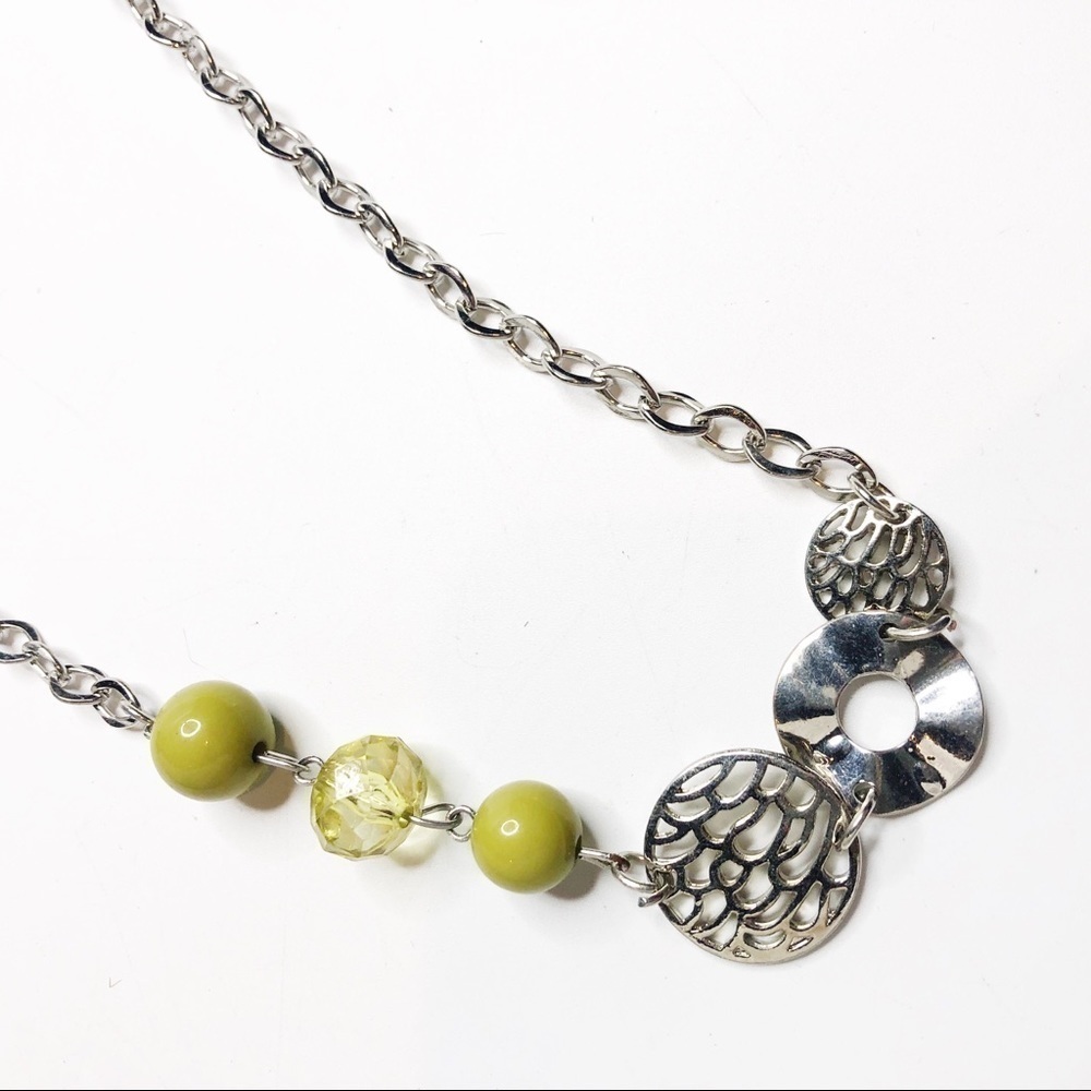 long beaded charm necklace